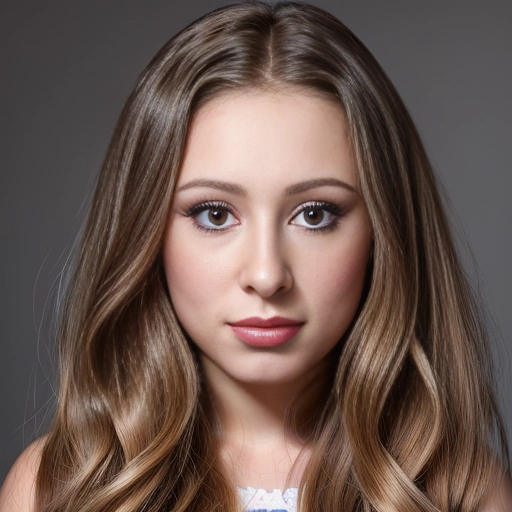 a beautiful ((youngest)) (preteen teenage) girl with mousy golden long hair, (largest huge eyes:1.2), realistic, masterpiece, long eyelashes, mascara