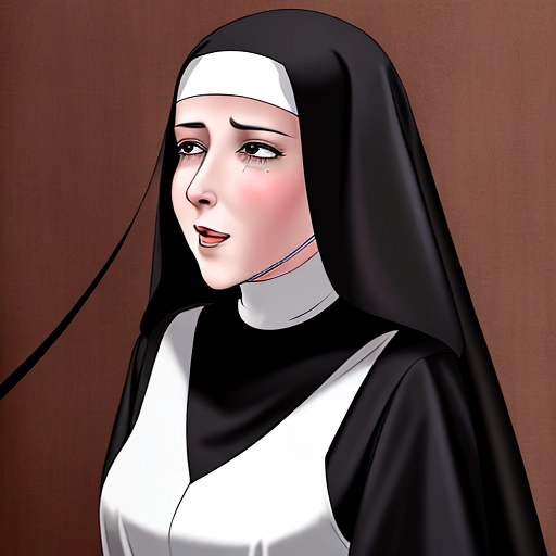 Nun
Tied up with ropes
Body shows whip lashes
Ashamed embarrassed crying repentant obedient submissive subservient punishment pain bdsm
Priest blowjob