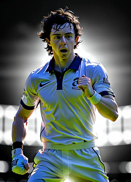 Realistic, Beautiful, A photograph of Rory McIlrory punching, fighting stance,
Perfect lighting, 8k, five fingers per hand, sharp focus,highly detailed,