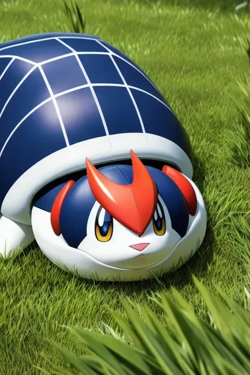 a large norlax laying in the grass, pokemon, 4k, anatomically accurate,