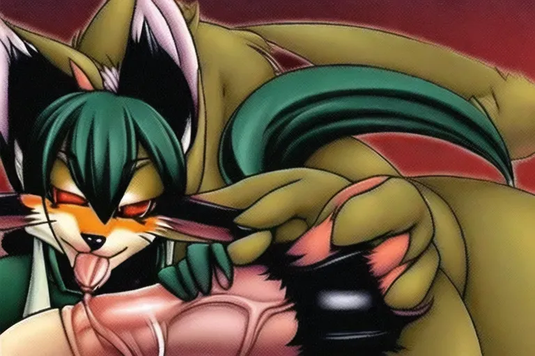furry,futanari,showing futa dick,stroking it
