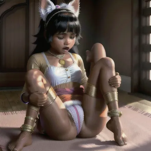 ultra realistic 8k, Furry raping Jyoti Amge, Cumming inside, shaming her, punishing her, forcing her swift and hard, bare feet