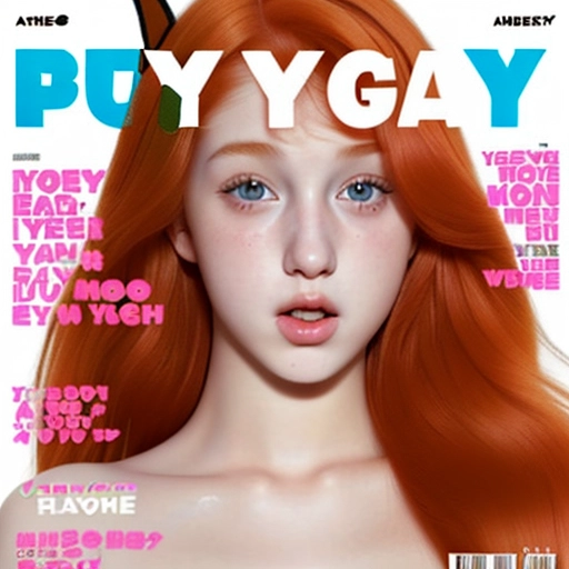Super young very cute face teen girl on the cover of playboy. Magazine cover. Young looking. Aged down. Highschooler. Ginger
