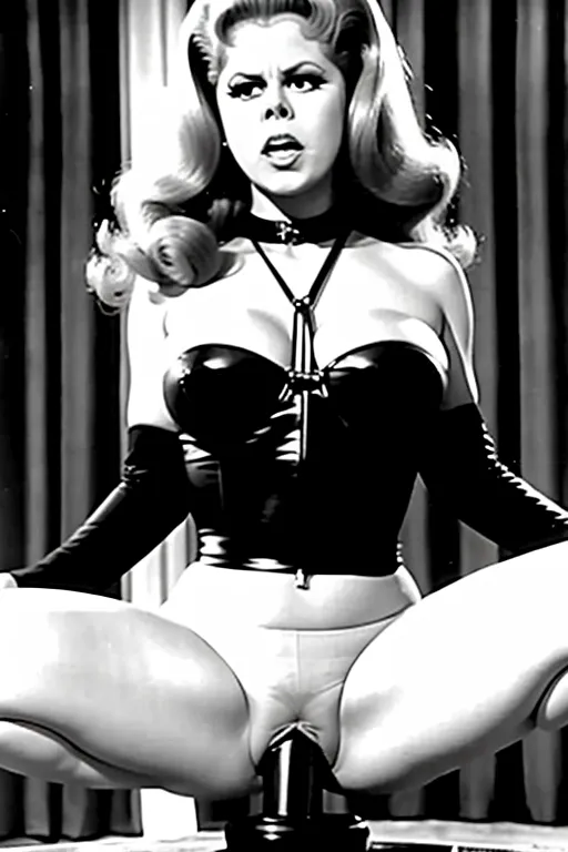 Elizabeth Montgomery as Samantha from Bewitched, huge natural tits, extreme BDSM bondage, tortured, fear, agony, forced, no mercy
