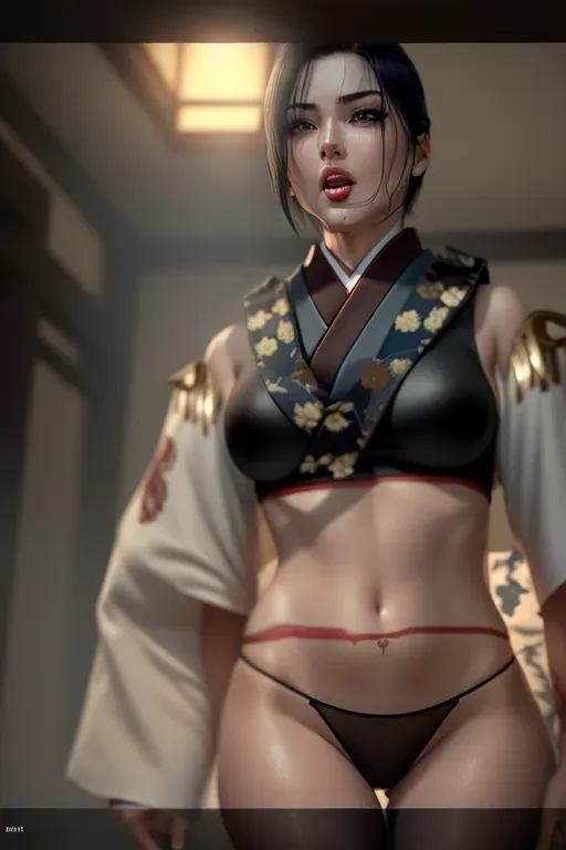 1girl, half body, detailed face, beautiful::5, gorgeous::5, attractive::5, pretty::5, stunning::5, sexy::5, flawless::5, shapely::5, sensual, dirty::5, fatal, lethal, deadly, hurt::5, bruised::5, feudal japan::5, japanese, seductive, arrogant, vain, surprised, startled, openmouthed, stunned, attacked, ambushed, assaulted, frightened, terrified, alarmed, scared, spooked, panicked, fearful, terrorised, moody lighting::5, night::5, short hair, dark hair, black hair, parted hair, almond shaped eyes, green eyes, thin lips, parted lips, solo , masterpiece, ultra high res, professional, photo referenced::5, button nose, soft feminine facial features, 27 years old, slender, slim, lean, lithe, pale skin, kimono, blue kimono, stockings, thin stockings, black stockings::5, mouth open, saliva, saliva dripping, summer, thin clothing, sweat, sweaty skin, shiny skin, purple eyeliner, small breasts::5, torso covered, chest covered, shoulders covered, feet, foot, toes, sole, dorsal, sandals, head twisted, head turned, neck broken, neck snapped, breasts covered, long sleeves, sash around waist, rose tattoo, tattoo on thigh , leg bent, arm bent, panties, underwear,