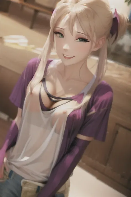 breast showing threw shirt hard nipples
