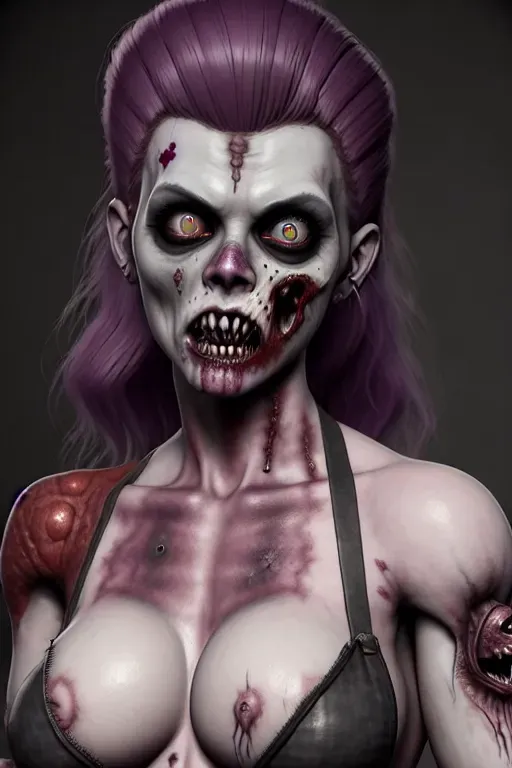 Zombie Girl Badass Punk Zombie Girl project done at Nu Boyana FX with the shading grooming and lighting done by my buddy Jordan Savoff Concept was make by the other bud Deo Georgiev high quality details body and face and hair perfect body and face and hair 8k HD