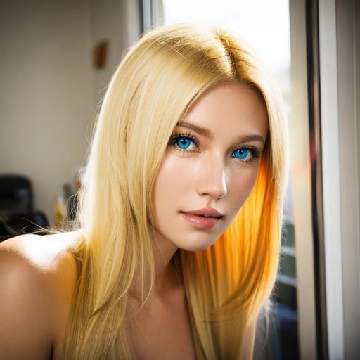 Pretty cute blonde teen