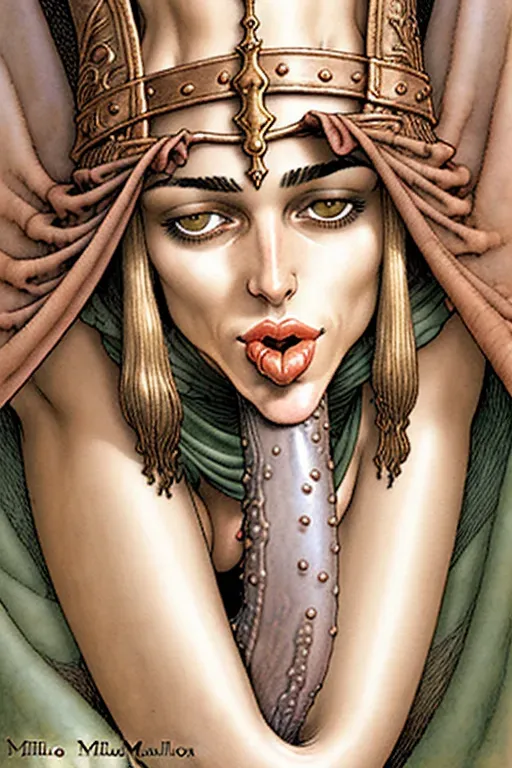 fantasy phallus closeup by Milo Manara
