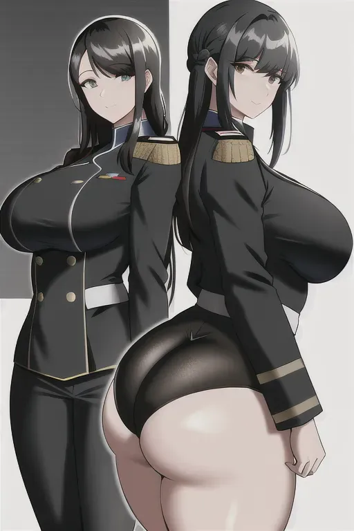 admiral uniform, military dress uniform, scifi soldier uniform, big ass, big breasts, wide hips, black hair, latina, ship bridge background, 8k, detailed