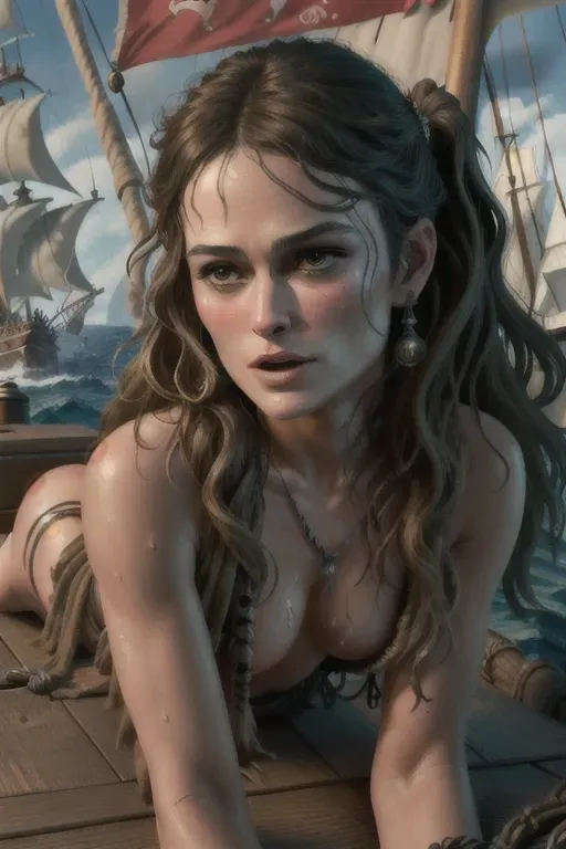 Dopamine Girl An K Rendering Of Keira Knightley From Pirates Of The Carribean Having Rough