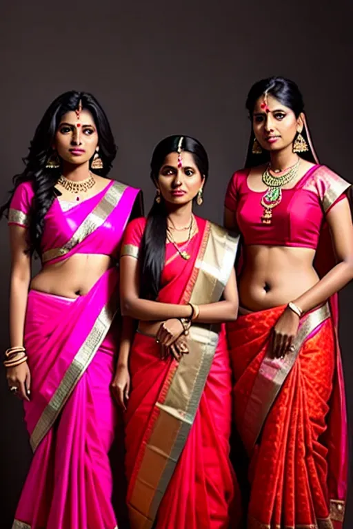 a picture of 3 indian women
