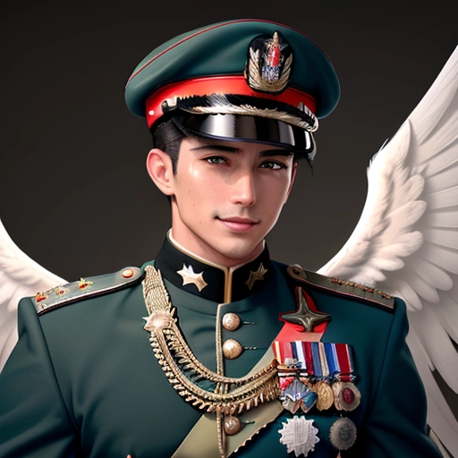 a 8k high detailed photo of full portrait
straight male
In Military Uniform
In uniform
Military
Ultra Detailed
Best Quality
Most Detailed
Angel Wings
Angelic
Lighting
Love
Hope
Magic
casting
Crown
Smiling
King
happy
Glory
Warrior
Angels
Angelics
Positivity
Happiness
ecstasy
enraptured
sweaty
saving
God
Royalty
Morality
Goodness
True Good
Power
Force
Authority
Ethical
Saviour
Halo
short Hair
Always and Forever Sentimental
in heat
hot
ultra hot
best
best lighting
tantric
Neutral
Brilliant
Logical
Compassionate
Perfect
Perfection
Exciting
Integrity
Winged
Courage
Purity
Harmony
Beauty mark on upper lip
sexy masculine
Non-Nude
Military Uniform covering body
Uniform
The Main
Earth-Based Related