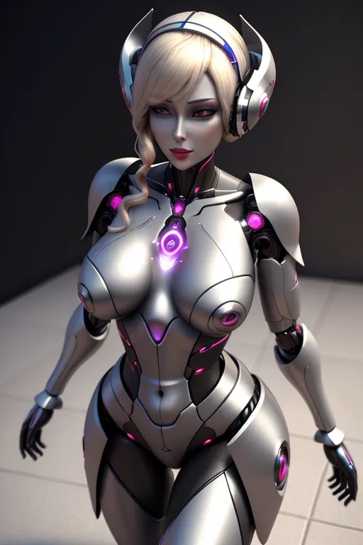 3d, ultra high resolution, an AI given physical form as a woman, programmed to be devoted to her user, built with lifelike female organs, able to perform sexually as a real woman