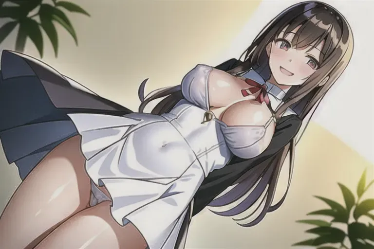 a brunette girls , 18 year-old , waiting for her boy, has thin body with puffy nipple, their pussy are seen clearly, they seem very enjoy the playing, smile so shy ,can see her face and pussy and breast , wear a wet white maid cloth