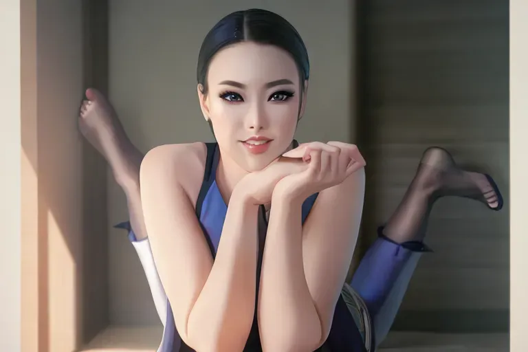 1girl , full body, beautiful::5, gorgeous::5 , breath taking, deadly, feudal japan::5 , edo period , night , japanese , highres , short hair, dark hair, black hair, green eyes , almond shaped eyes, thin lips, solo, ((masterpiece)),photo referenced::5, pale skin, tenchu, kunoichi, professional, ultra high res, kuugire, stealth, soft feminine facial features, button nose, 27 years old::5, seductive look, arrogant look, sinister look, detailed face::5, shocked expression::5, afraid::5, surprised::5, terrified ::5, pained::5, pained expression::5, detailed eyes, dark blue kimono::5, feet, foot, 5 toes, toe, underwear, panties, pose, bent, purple eyeliner::5, eyeliner::5, hand, fingers, 5 fingers, eyes wide, mouth open::5, dorsum of the foot , dorsal, on toes, slender::5, athletic::5, foot sole, sole, sole of the foot, parted lips, eyes wide,