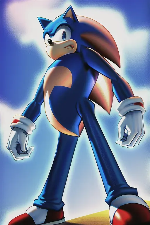 sonic, giant pecs, giant bulge