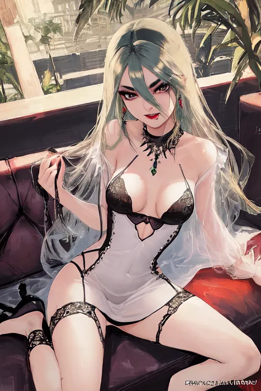 Photograph of a gorgeous Brazilian Victorias Secret supermodel skinny girl, beautiful face, arched eyebrows, lipstick , eyeliner, jewelry, medium natural breasts, ((wearing a micro minidress)), (surreptitiously showing me her pussy), (pubic hair),sexually excited, sexually aroused, (((flirting with me))), (lustful I want to fuck you expression), sitting on a couch in a party scene