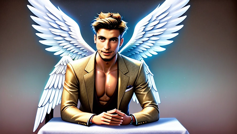 a 64k high detailed photo
HDR
Professional
straight male
Covered with clothes
Ultra Detailed
Best Quality
Most Detailed
(((Angel
Wings)))
Angelic
Lighting
Love
Hope
Magic casting
Crown
Smiling
King
happy
Glory
Warrior
Angels
Angelics
Positivity
Happiness
ecstasy
enraptured
sweaty
saving
God
Royalty
Morality
Goodness
True Good
Power
Force
Authority
Ethical
Saviour
orgasm face
Halo
short Hair
Always and Forever Sentimental
in heat
hot ultra
hot
best
best lighting
tantric
Neutral
Brilliant
Logical
Compassionate
Perfect
Perfection
Exciting
Integrity
Winged
Courage
Purity
Harmony
Beauty mark on upper lip
((masculine))
((Man))
((In Suit))