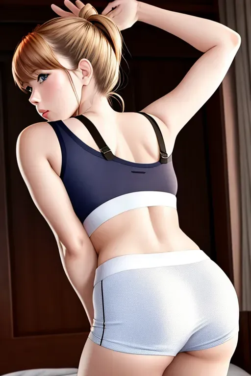 Jeanette mccurdy , (bending over towards camera), in a tight tank top, bangs,