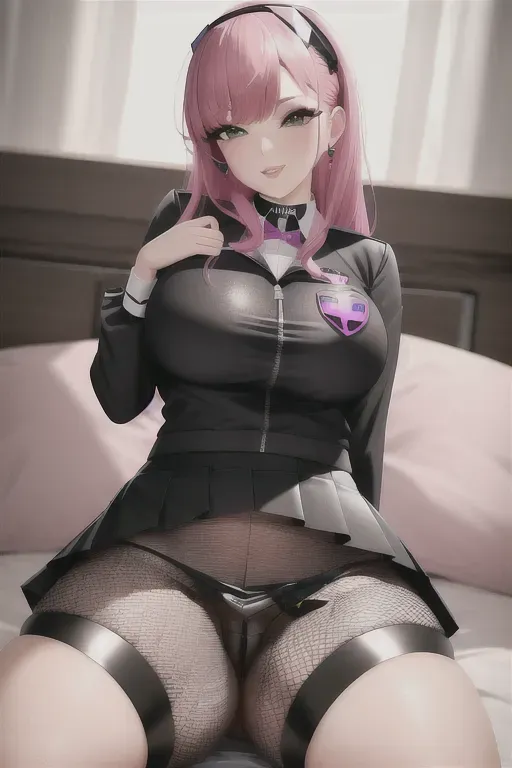 Academy dva fucked with black dildo, (mini skirt), thick thighs, fishnets, ((no panties)), high resolution, clear image, 4k image, (bedroom)