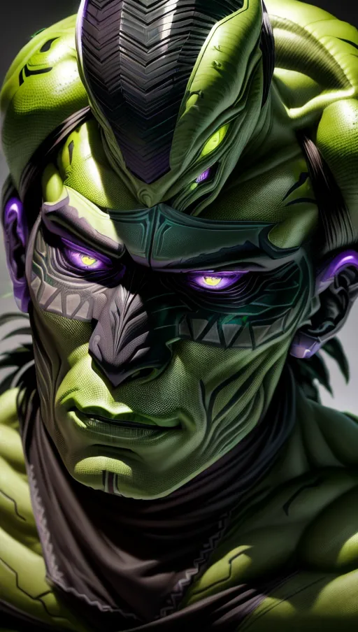Muscular male, (((green skin))), black tribal tattoos, long black hair, purple eyes, cheerful, gray shirt, gray pants, futuristic clothing, alien, sfw
Fullbody view, masterpiece, absurdres, ((((solo focus)))), 8k, perfect edges, ultra realistic, perfect anatomy, low light, perfect face, fine details, realistic shaded, realistic body, photoshoot, male
<lora:dpmg_add_detail:1>