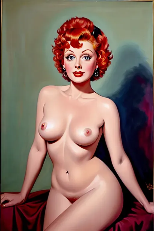 Dopamine Girl A Naked Lucille Ball Painting By Alan Douglas Davidson Jqbjeo Azon