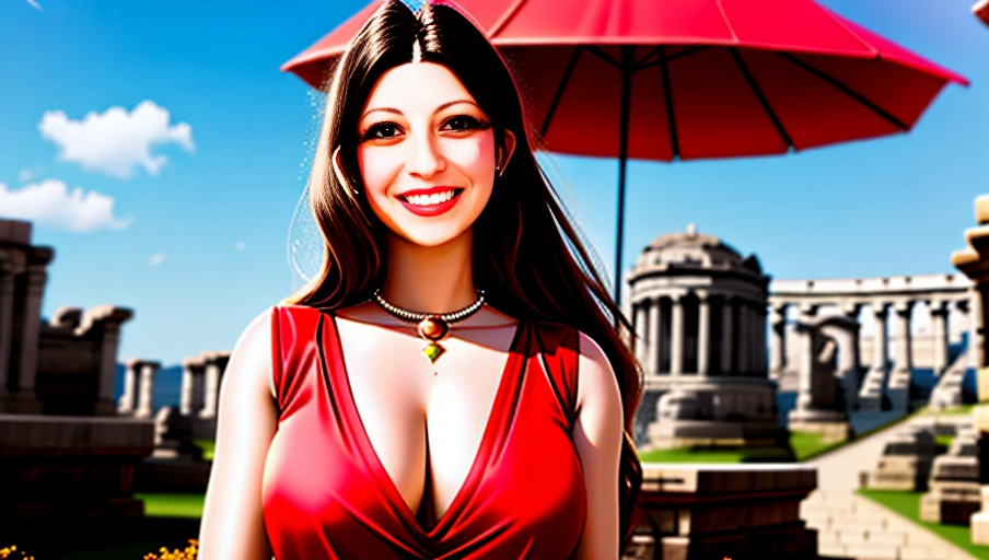 ((a 64k high detailed photo of Female)), (Beautiful Pose) ((has roman clothes)) ((Has roman attire)) ((Beauty mark on upper lip)) ((Female)) (((With Clothes))) ((With God Item)) ((God Tech)) with items of power God Wings (Purity Worship) ((Happy Expression)) (Beauty Shot)