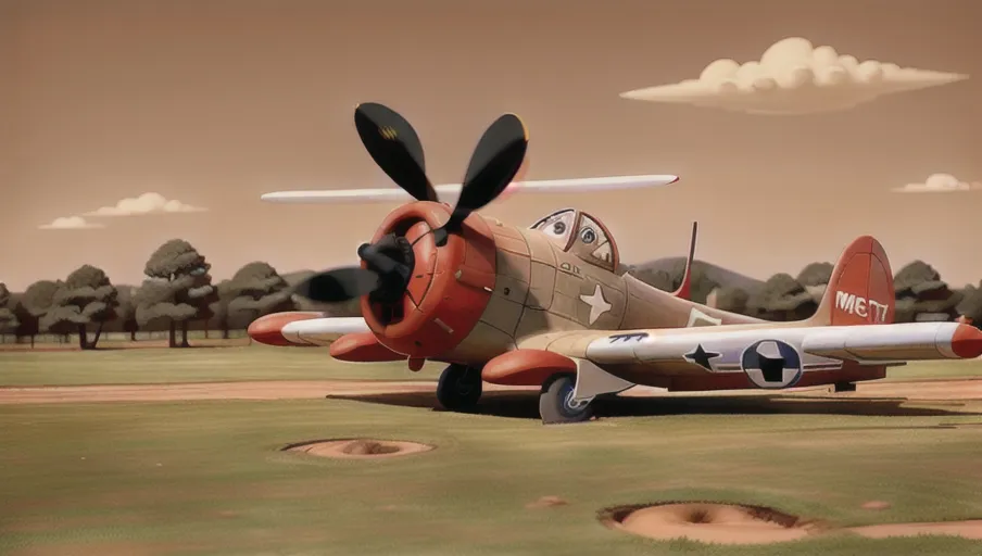 best quality snoopy as a world war II pilot (flying his dog house as a plane) shooting down the red baron