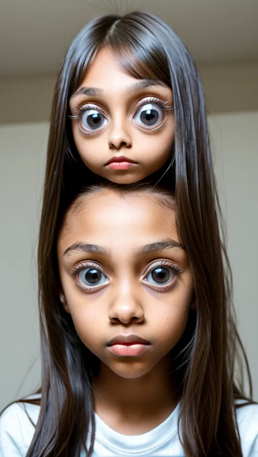 Cute Teenager, cheekbones, with big eyes