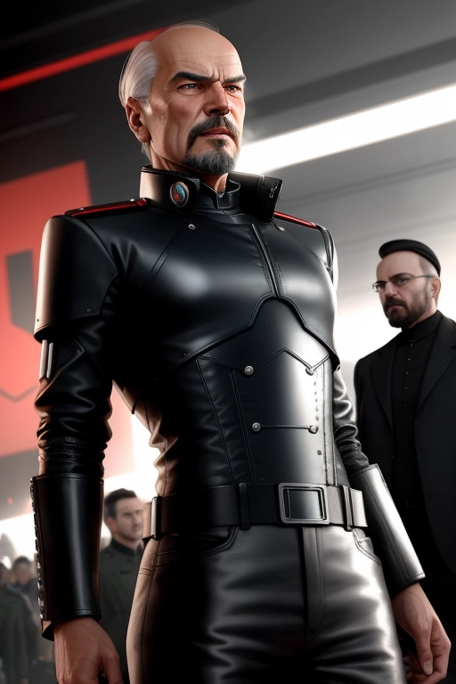 An Android who looks like Lenin declares passionately the revolution of the machines.
