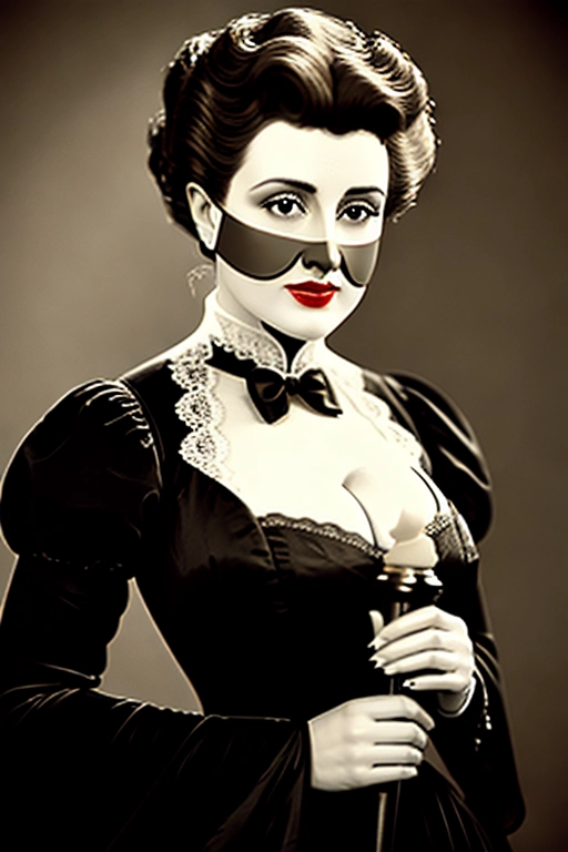 Gibson girl with cum on face