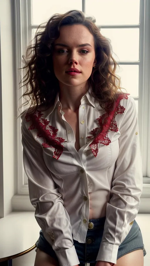 Dopamine Girl - daisy ridley, top model, long curly hair, full lips ...