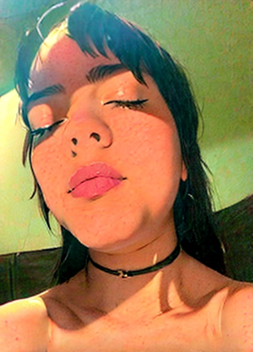 An accurate photo of, Alex Luciano, from diet cig band, naked, cute face, button nose, medium large boobs, blushing, fit, smirk, horny look on face, eyes full of lust, laying down, sexy pose, masturbating, camping at night, in a tent, dark outside, night time, 2500k lighting, looking at viewer, laying down, fingering vagina, face in pleasure, drooling, ((trying to escape)), sex against her will, screaming for help, (full body in view), <lora:KpxWkLqox25_Candylion:1>, <lora:KpxWkLqox25_Billie:1>, dpmg_pov_missionary_v1
