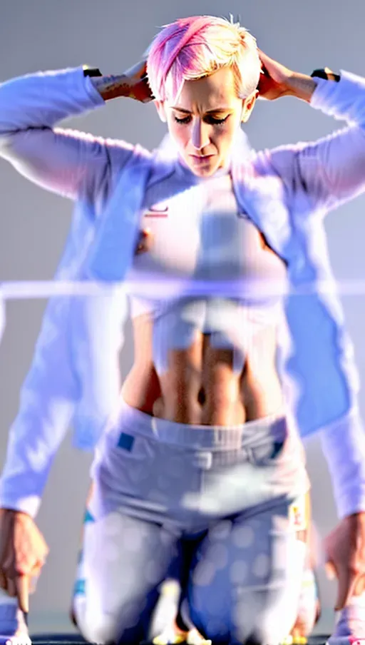 ((((Detailed)))), ((Megan Rapinoe)), (((kneeling massive gangbang)))