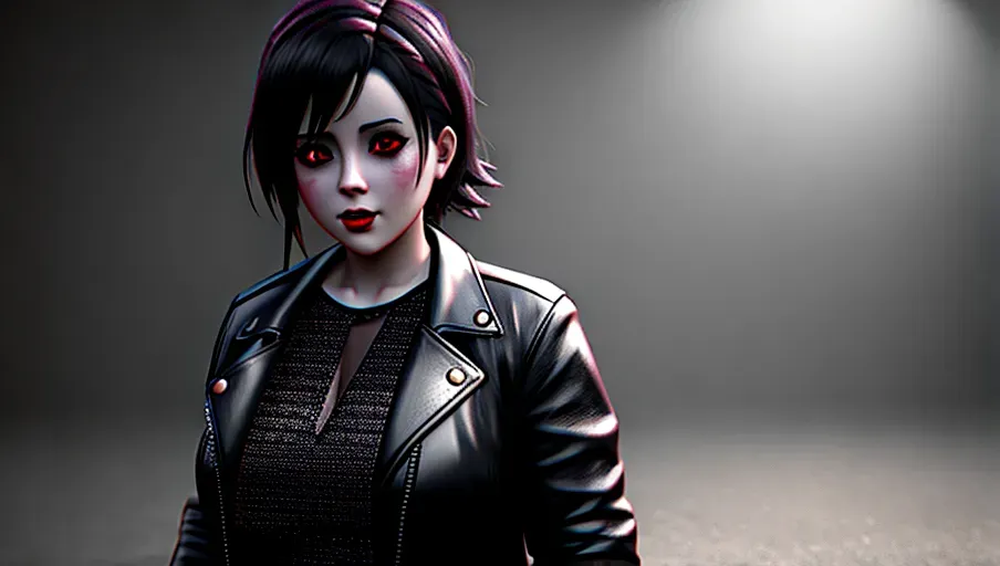Leatherface daughter, unreal engine,professional,pixiv,cinematic lighting,highly detailed