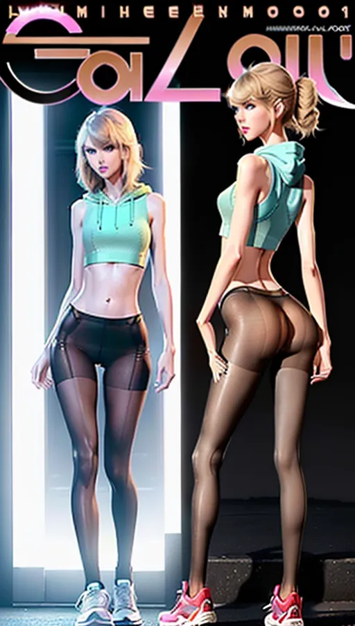 ((full-length realistic photograph from below)) Insanely detailed and intricate
((((front view)))) digital photo of
leggy, anorexic, ((very skinny)) ((flat-chested))((long slender legs))blonde hair with bangs ((year 2014)) (((extremely detailed face
taylor swift))) looking into camera
(((wearing midriff sleeveless hoody and transparent pantyhose and sneakers)))(pantsu)
(((bottomless)))
on the streetsa digital photo of, anorexic skinny taylor swift,long skinny legs,full body with legs pose,(((booty and shoe magazine cover))),five fingers per hand,medium hair,charming face,beautiful lips,black eyes,curved eyebrows,curved eyelid,textured skin,joyful,unreal engine,editorial,cinematic lighting,8k,professional
