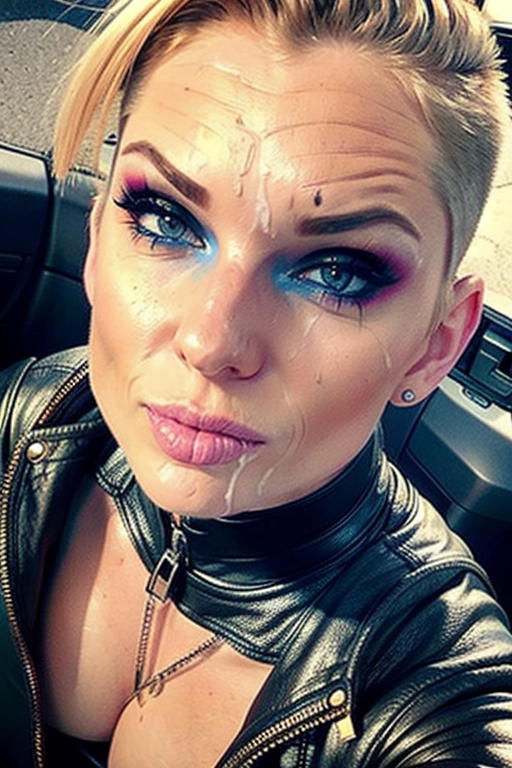 <lora:PN7xrGpnVMg_Miranda:0.9>, (Cyberpunk_slut:1.2), (magazine photoshoot), (female, hard body, toned, strong, muscular:1.2), (fit body, small breasts:1.4), glistening skin, fair skin, pale skin, (detailed skin texture, goosebumps), (((blonde hair, undercut hair, tomboy hair))), (((cybergoth outfit, neon accents))), (purple lipstick), (crying, tears, runny makeup),
(((from above view:1.2))), (((she is opening her mouth and showing her mouth full of cum, mouth wide open, screaming, realistic mouth))), (((cum, mouth full of cum, drooling cum))),
(best quality), <lora:dpmg_add_detail:0.5>, beautiful,(high resolution), (((masterpiece))), (uhd), (8k),
