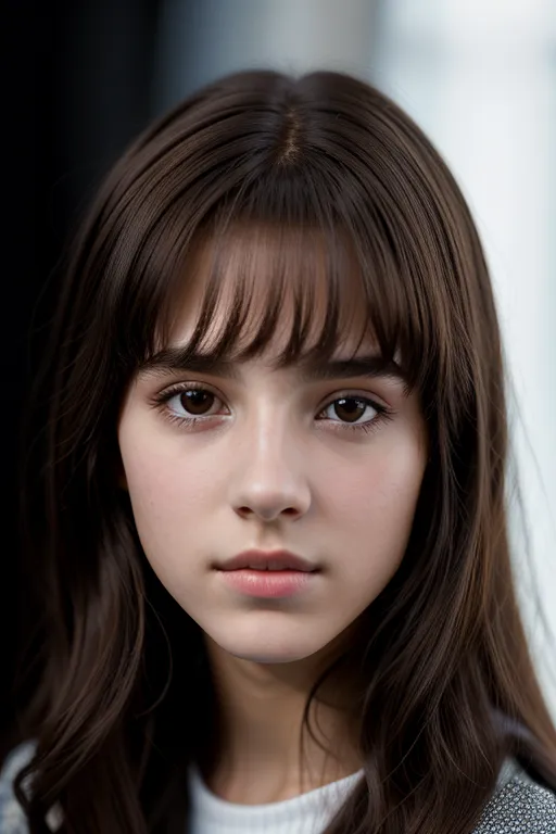 sixteen year old Hermione, beautiful, masterpiece, best quality, extremely detailed face, studio lighting, brown eyes, dark hair, 1girl, solo,
