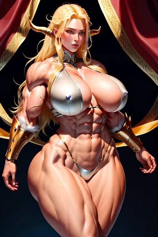 Dopamine Girl - fantasy humanoid with 4 arms and 4 breasts, big
