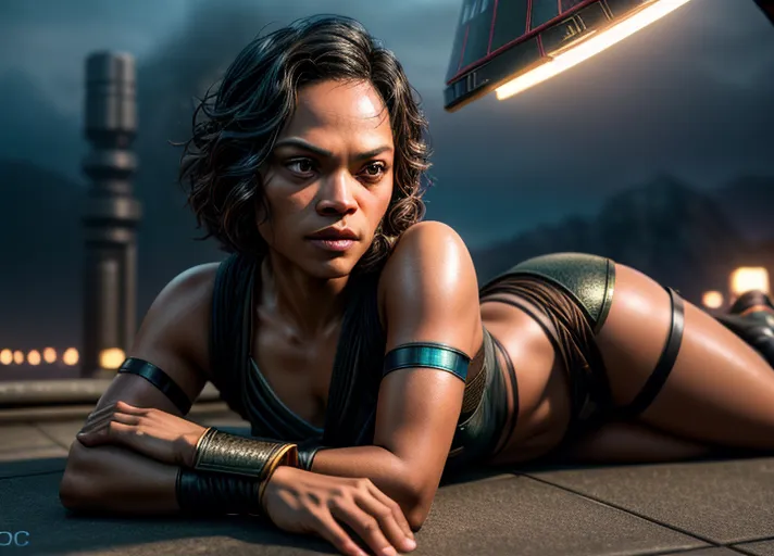 A photograph of 2girls,
1girl, (DaisyRidley:1.3),
and,
1girl, (RosarioDawson:1.3),
dressed sexy Star Wars costumes, cyberpunk, night, outdoor Star Wars scene,
(establishment shot), (wide-angle shot), (full body shot:1.3),
(<lora:dpmg_add_detail:1.2>),
detailed glossy eyes, beautiful lips, detailed face, detailed textured skin, photorealistic, realistic detailed hair, pretty teeth, textured imperfect skin, sweating lightly, realistic pretty feet, (accurate realistic eyes), accurate teeth, accurate mouth, detailed fingernails, detailed toenails, tastefully trimmed pubic hair, accurate skin color, accurate skin tone,accurate hair color, accurate hair tone, (((four realistic pretty fingers and a realistic proportionally-sized thumb per completely visible hand))), five realistic toes per visible foot,
(8k RAW photo), (best quality), (masterpiece:1.3), (photo-realistic), studio lighting, rim lighting, hair highlighted, UHD, Nikon Z5, (50mm lens), f2.8, sharp focus, tack sharp, dof, film grain, Fujifilm XT3, (bokeh), dramatic lighting, rim lighting, subsurface scattering, volumetric lighting, focused, intricate detailed background, dramatic pose, dramatic pov, dramatic angle, dramatic lighting, cinematic composition, (cinematic lighting), HDR, (highest quality:1.8), highest resolution, (photo-realistic:1.72)
--s 200 --v 5.2