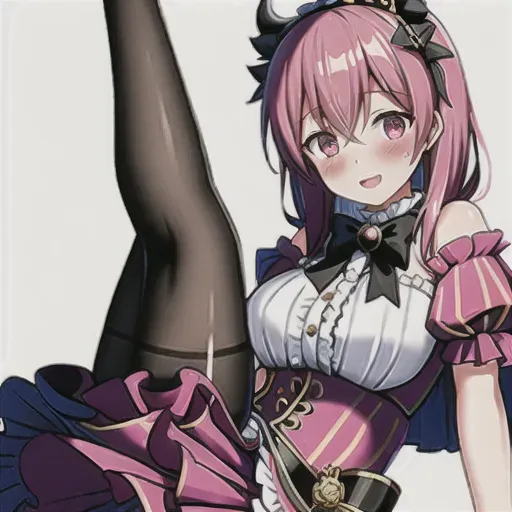 Female,wearing frilled jester clothes,wearing mask, pantyhose, garterbelt, mask on face, covered face,