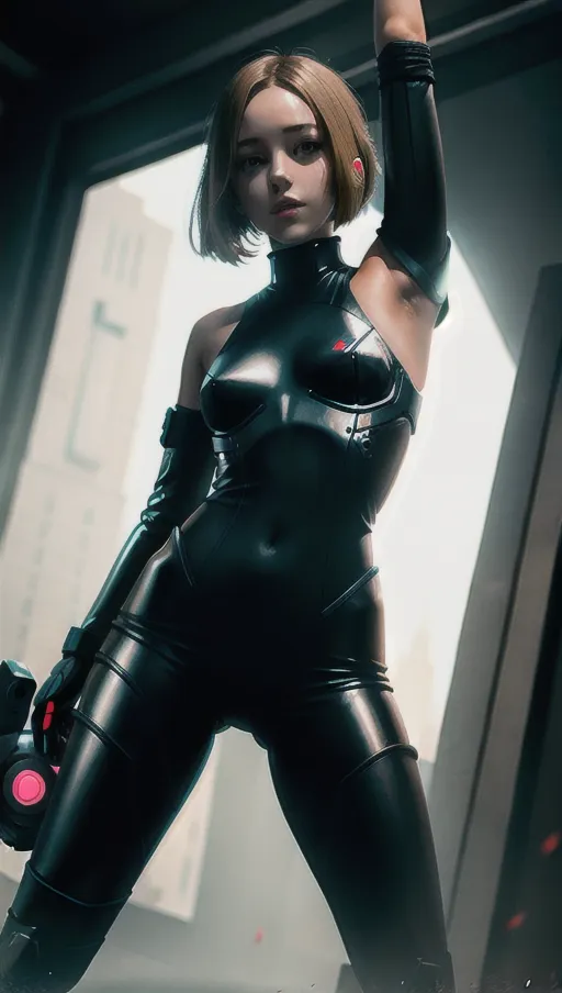 female android removing face