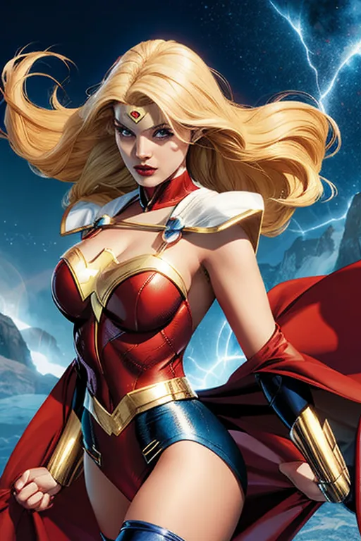<lora:dc_marvel_v1:1> powergirl, super hero, dynamic pose, long hair, costume