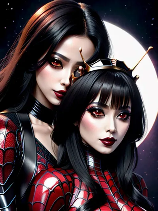 <spider queen>, kiss, <mantiswoman1>