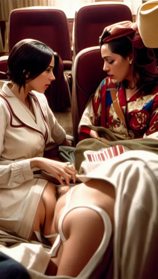 Detailed, lesbian teasing, drama movie, panavision