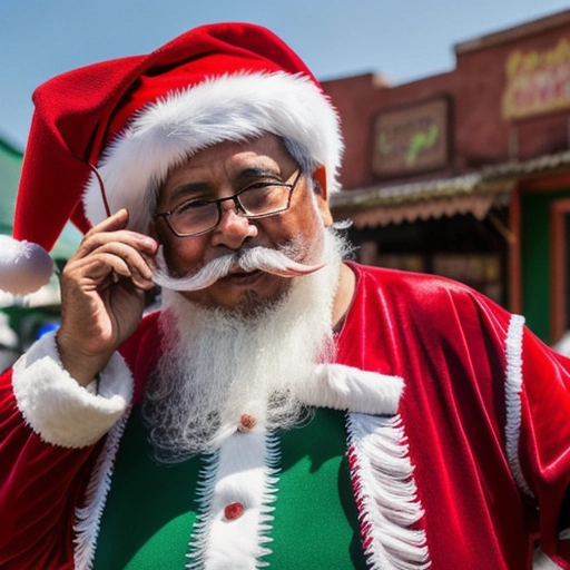 Dopamine Girl - mexican santa claus, with maracas, mariachi band, tacos ...