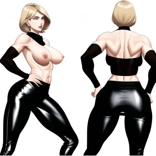 Christine baranski full body front view nude topless sports leggings muscle