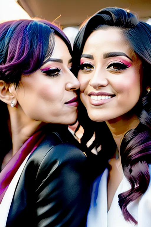  ((FanniB)) and ((OsnatS)) two lesbians passionately french k... - AI Bildidee 