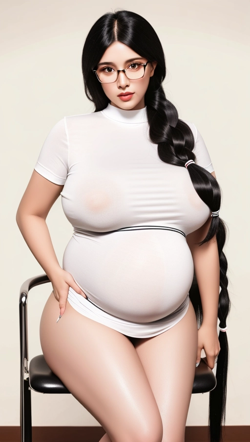 Sexy milf, teacher,
black long hair, Hair Braid,
Glasses, mini skirt black, nylon socks , white tight blouse,
(very huge gigantic boobs:1.3), pointed nipples,
(very gigantic big pregnant belly:1.4),
((glossy and oily body)),
fantasy, highly detailed, artstation, smooth, sharp focus,
Classroom Teaching